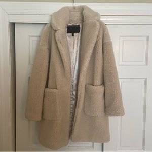 BCBG oversized teddy coat